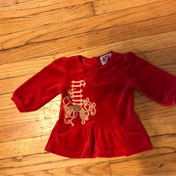 Juice Couture velvety top size 8+6 month girl - Picture 2 of 4
